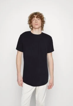 Hollister Co. LONGLINE JOCKTAG - T-shirt Basic - Black