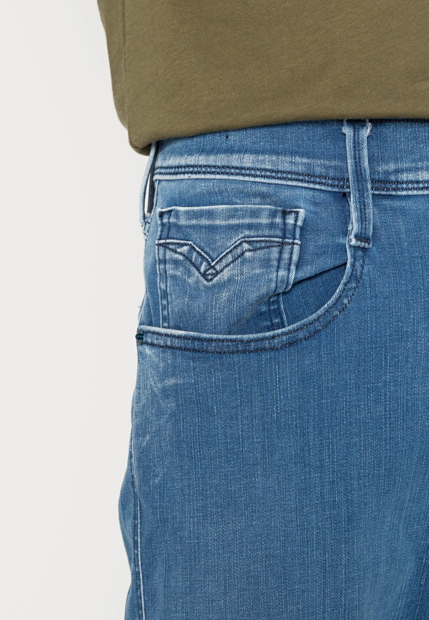 Replay ANBASS PANTS FOREVER - Jeansy Slim Fit - Medium Blue 5 Replay ANBASS PANTS FOREVER - Jeansy Slim Fit - Medium Blue - obrazek 5