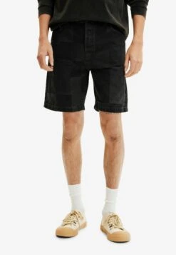 Desigual PATCHWORK JACQUARD DENIM - Szorty Jeansowe - Black