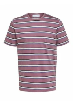 Selected Homme GESTREIFTES - T-shirt Z Nadrukiem - Wistful Mauve -Sklep Odziezowy 1491acfc1f4441379d210705022e712d