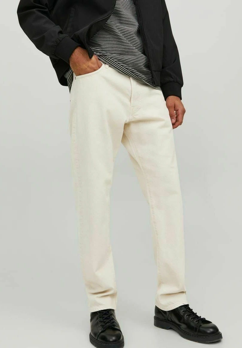 Jack & Jones Jeansy Relaxed Fit - Ecru 1 Jack & Jones Jeansy Relaxed Fit - Ecru