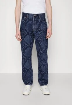 WEEKDAY SPACE SNAKE LASER - Jeansy Straight Leg - Nobel Blue