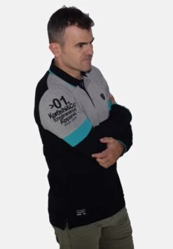 Koroshi LONG SLEEVE - Koszulka Polo - Gris Claro Vigoré Light Grey Vigoré