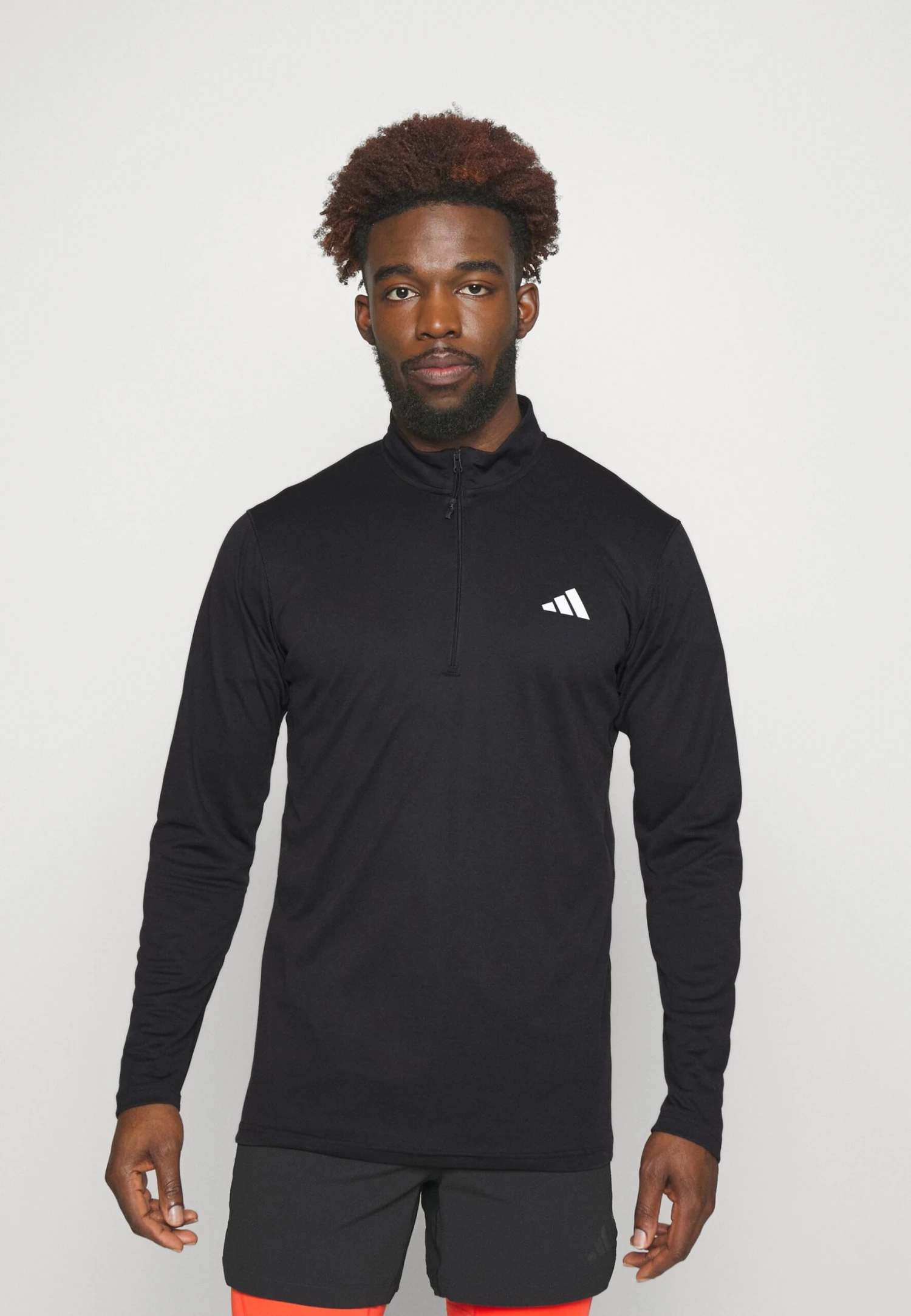 ADIDAS PERFORMANCE ZIP - Bluzka Z Długim Rękawem - Black White