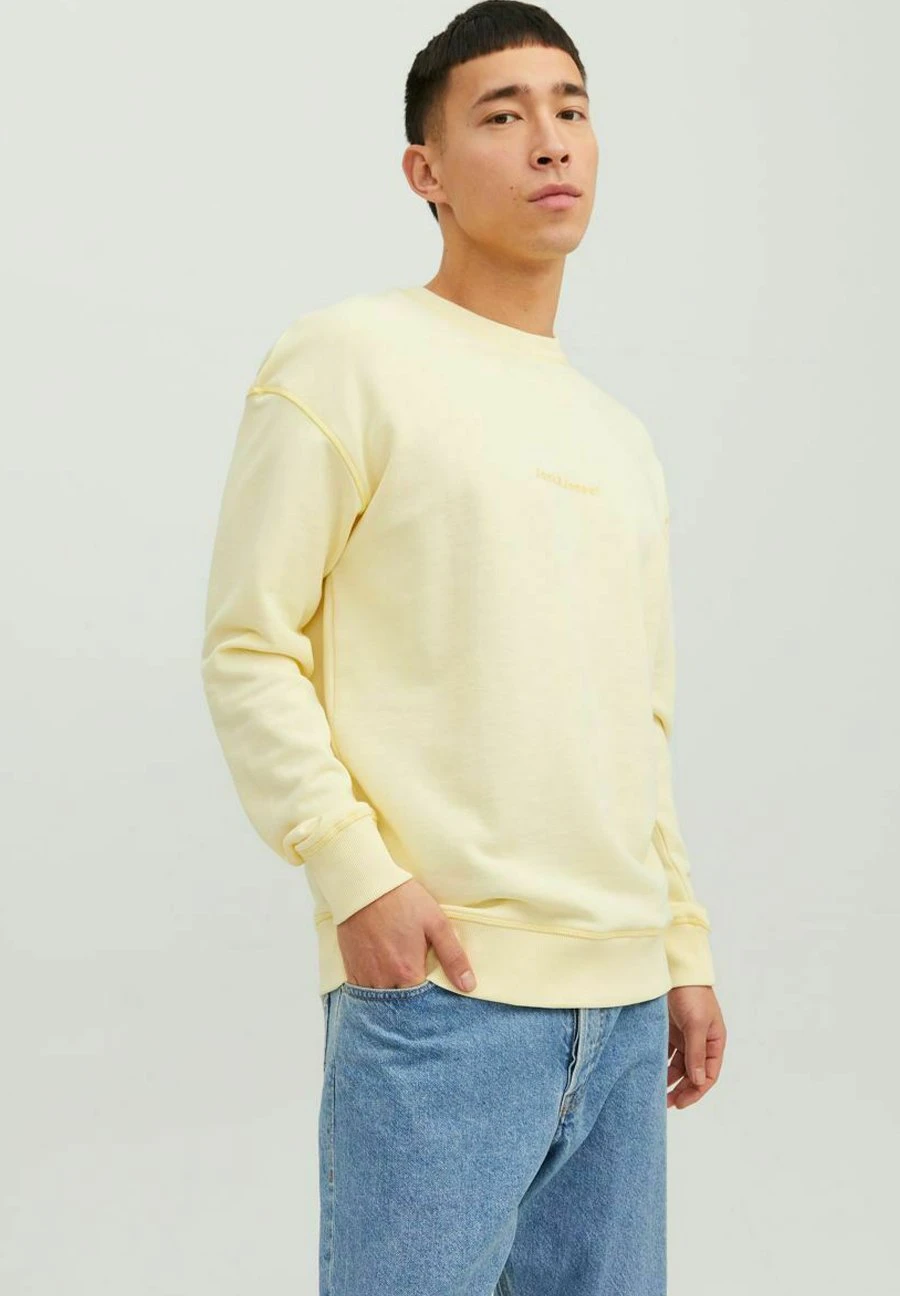Jack & Jones CREW NECK - Bluza - Transparent Yellow 1 Jack & Jones CREW NECK - Bluza - Transparent Yellow