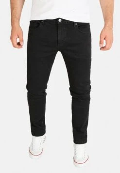 AKON - Jeansy Slim Fit - Black Meteorite