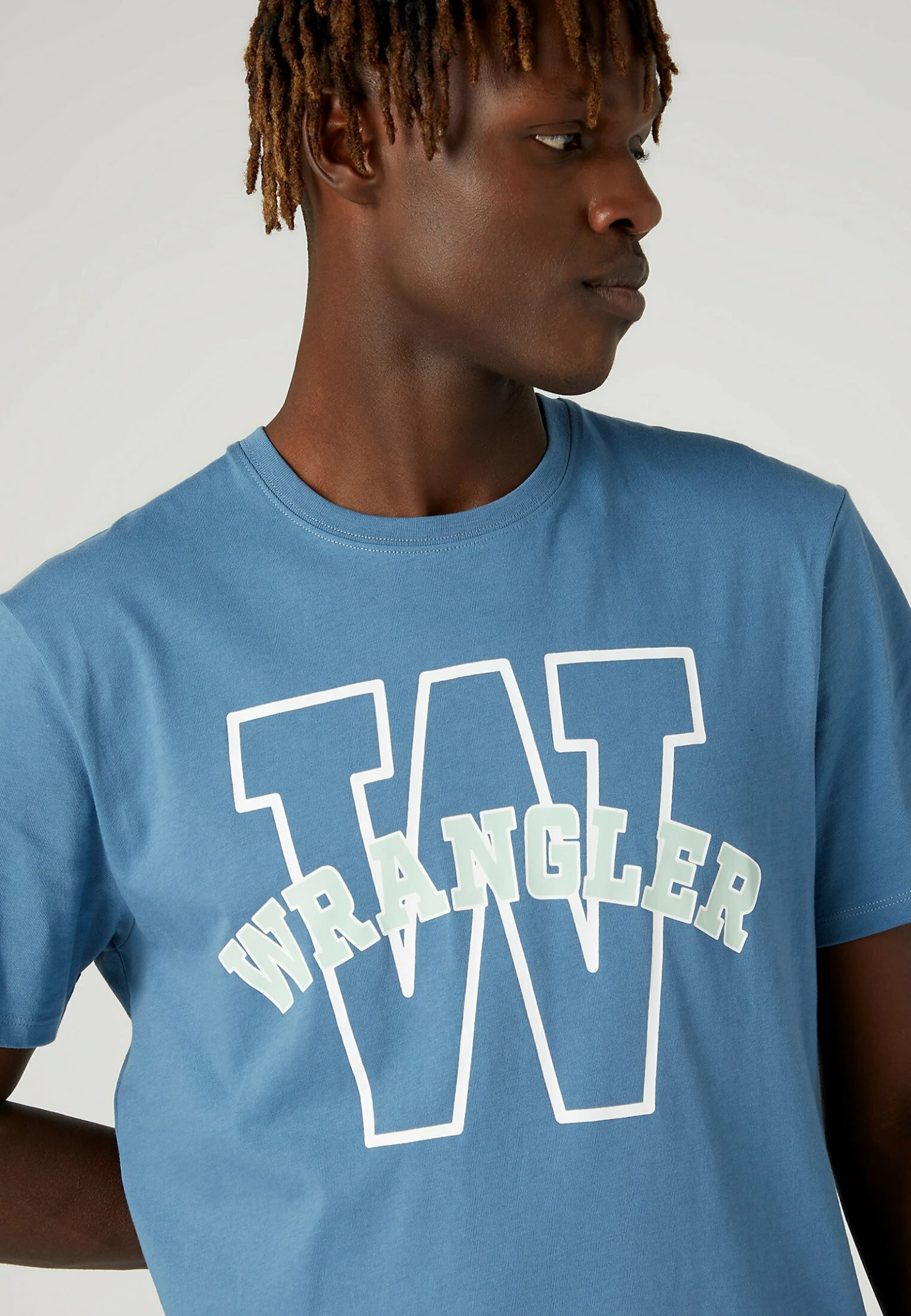 Wrangler GRAPHIC TEE - T-shirt Z Nadrukiem - Captains Blue 4 Wrangler GRAPHIC TEE - T-shirt Z Nadrukiem - Captains Blue - obrazek 4