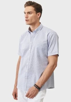 COMFORT FIT PAINTED - Koszula - White Navy Blue