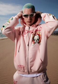 Ed Hardy BURNING SKULL - Bluza Z Kapturem - Veiled Rose -Sklep Odziezowy 42dbe1967ec74893b137985c6a212900
