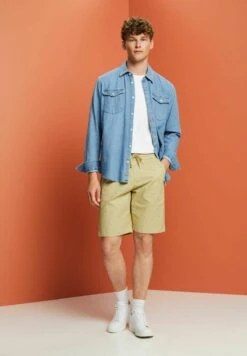 Edc By Esprit GEMUSTERTE PULL ON - Spodnie Treningowe - Pastel Green -Sklep Odziezowy 431880b9617c495ba6e6e8f6e9a58894