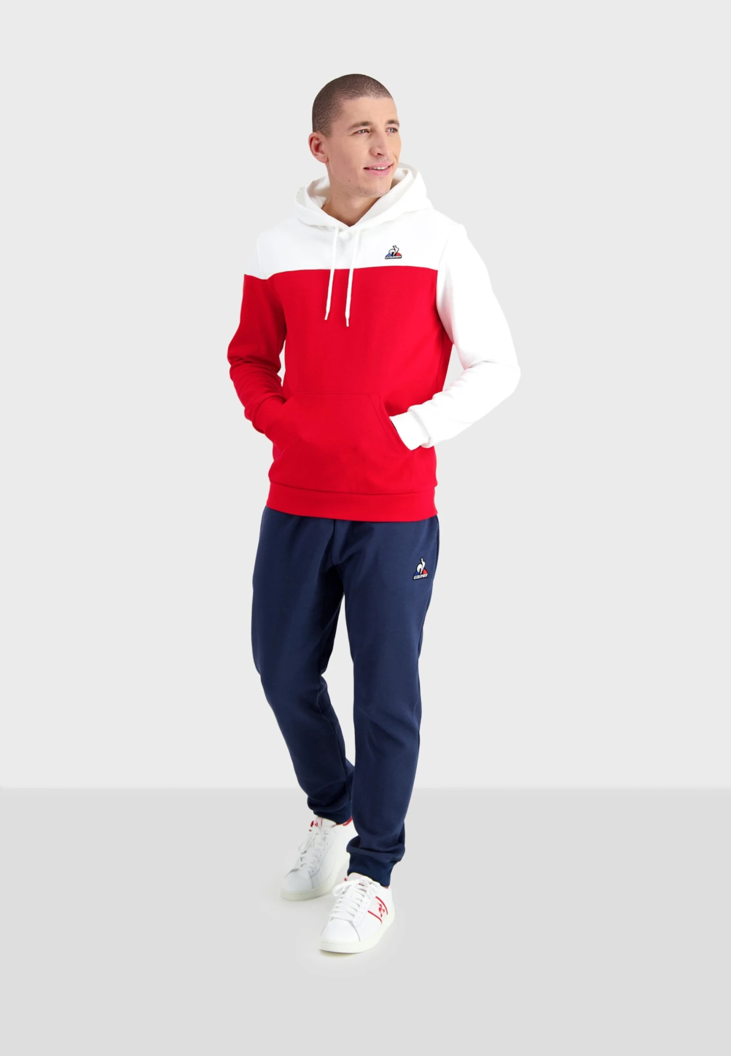 Le Coq Sportif BAH - Bluza Z Kapturem - Red 2 Le Coq Sportif BAH - Bluza Z Kapturem - Red - obrazek 2