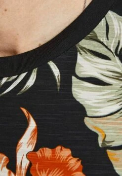 JACK&JONES Premium JPRBLATROPIC CREW NECK - T-shirt Z Nadrukiem - Black -Sklep Odziezowy 44d6f198893c4334a787fe9d6453ae3d