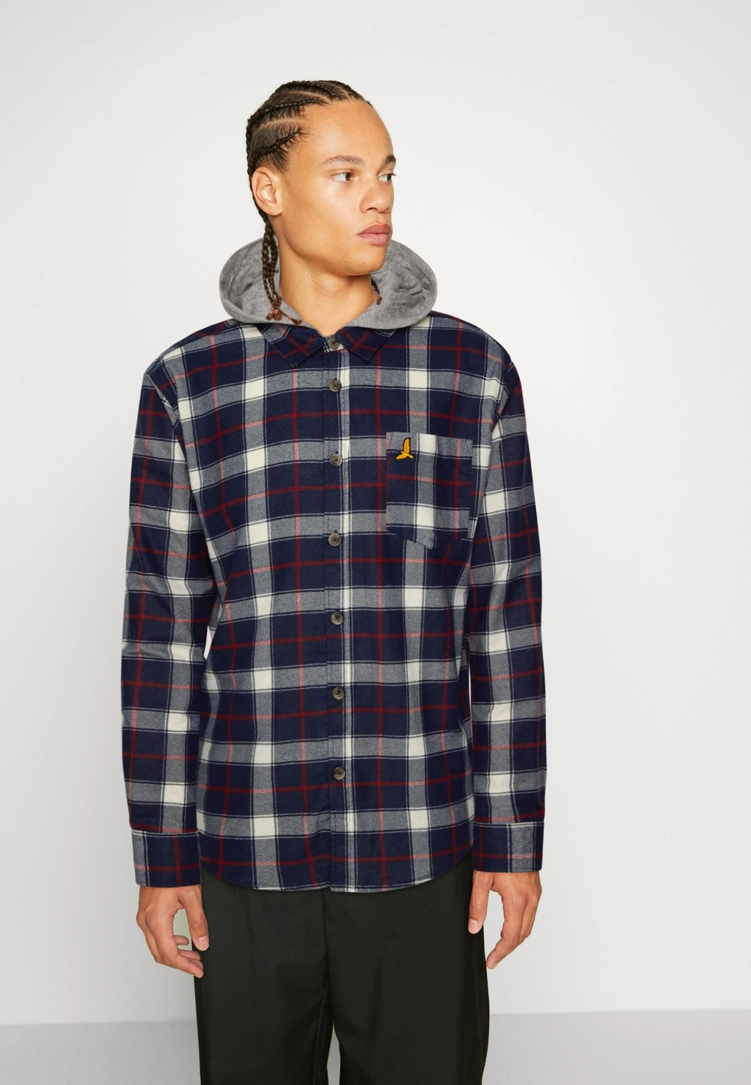 BRAVE SOUL Koszula - Navy/red/ecru 1 BRAVE SOUL Koszula - Navy/red/ecru