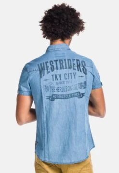 Koroshi SHORT SLEEVE - Koszula - Azul Cl Light Blue