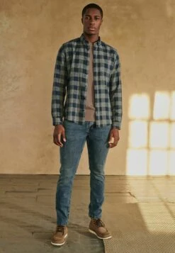 Next MOTION FLEX SOFT TOUCH - Jeansy Straight Leg - Mid Blue