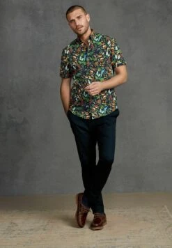 Next SIGNATURE FERNO ITALIAN PRINTED SHORT SLEEVE - Koszula - Blue Green Monkey -Sklep Odziezowy 5ffe02cba89d40018987fb9901327bcf