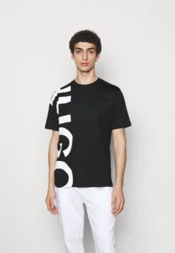 Hugo DAWS - T-shirt Z Nadrukiem - Black