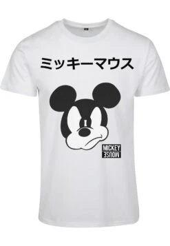 Mister Tee MICKEY JAPANESE - T-shirt Z Nadrukiem - White