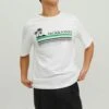 Jack & Jones CREW NECK - T-shirt Z Nadrukiem - Bright White
