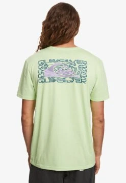 Quiksilver TWISTED MIND - POUR EQYZT07312 - T-shirt Z Nadrukiem - Paradise Green
