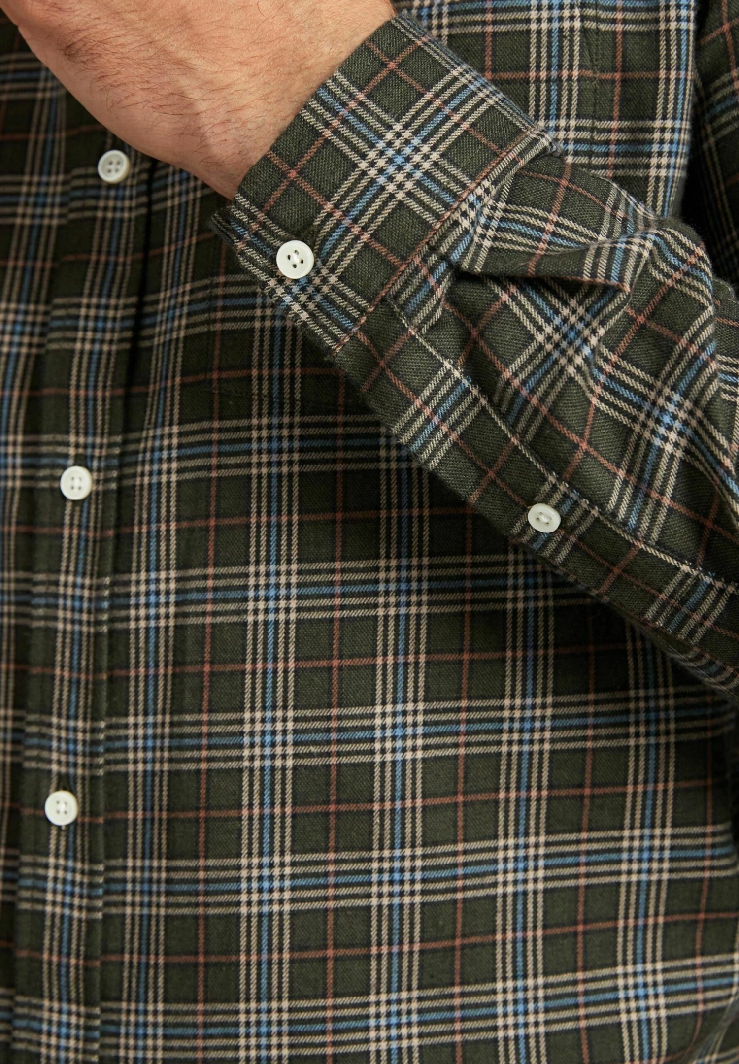 Next BRUSHED CHECK - Koszula - Green 1 Next BRUSHED CHECK - Koszula - Green