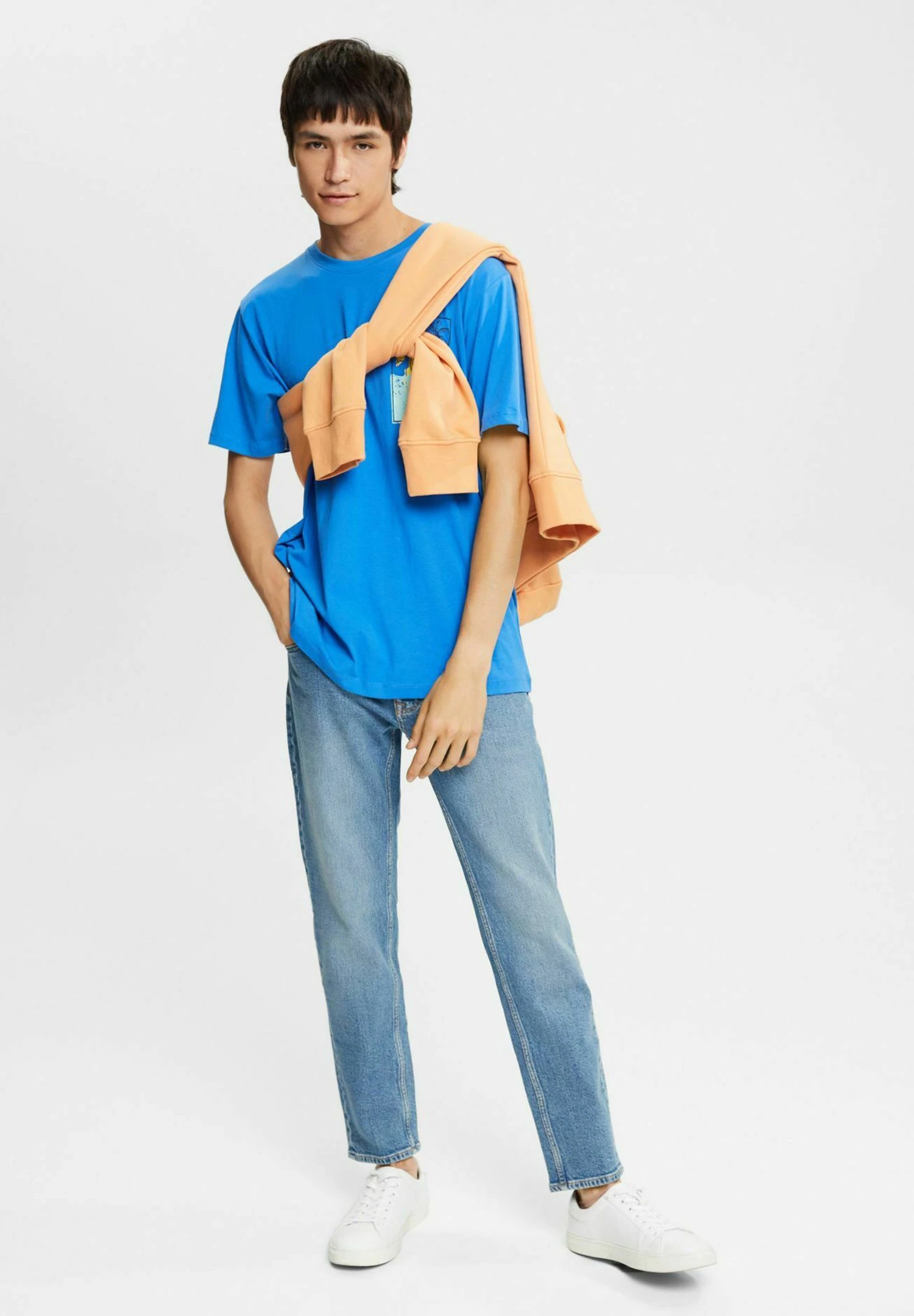 Edc By Esprit STRETCH - Jeansy Straight Leg - Blue Light Washed 6 Edc By Esprit STRETCH - Jeansy Straight Leg - Blue Light Washed - obrazek 6