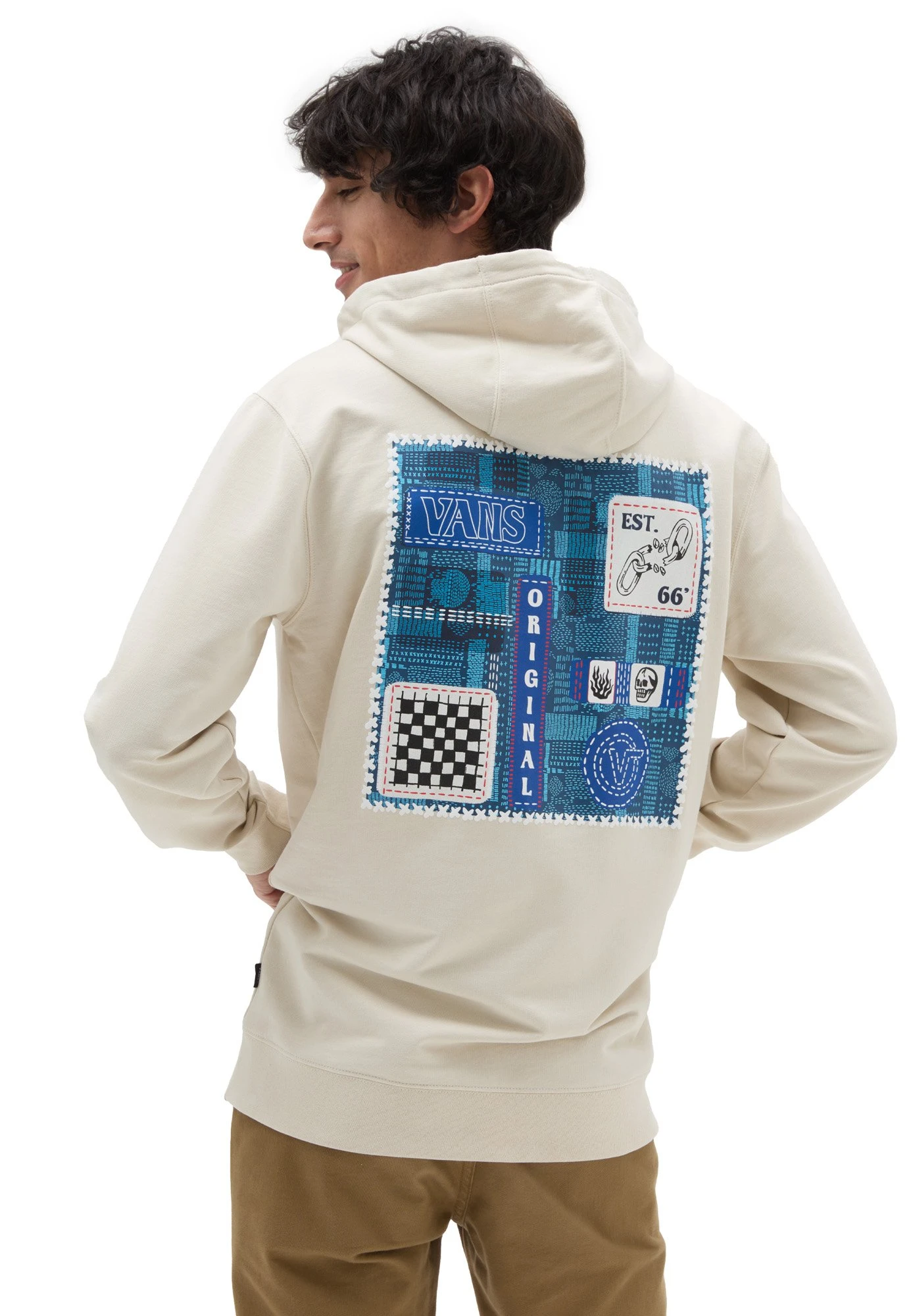 Vans DENIM PATCH PO - Bluza Z Kapturem - Light Beige 2 Vans DENIM PATCH PO - Bluza Z Kapturem - Light Beige - obrazek 2