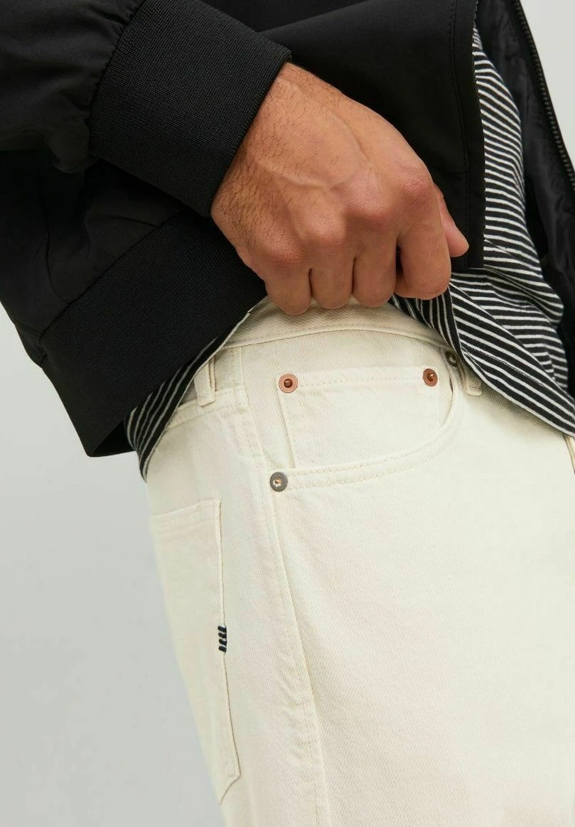 Jack & Jones Jeansy Relaxed Fit - Ecru 4 Jack & Jones Jeansy Relaxed Fit - Ecru - obrazek 4