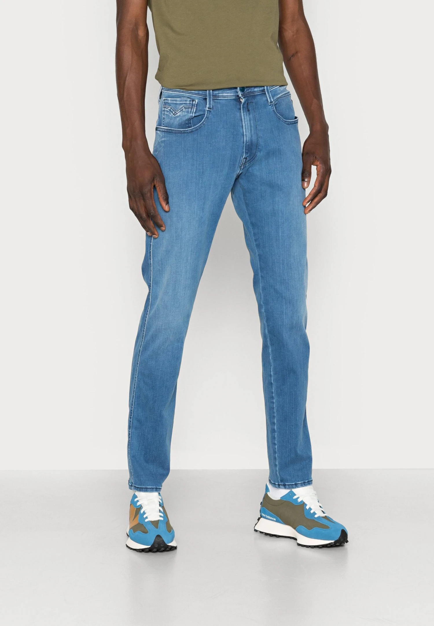 Replay ANBASS PANTS FOREVER - Jeansy Slim Fit - Medium Blue 1 Replay ANBASS PANTS FOREVER - Jeansy Slim Fit - Medium Blue
