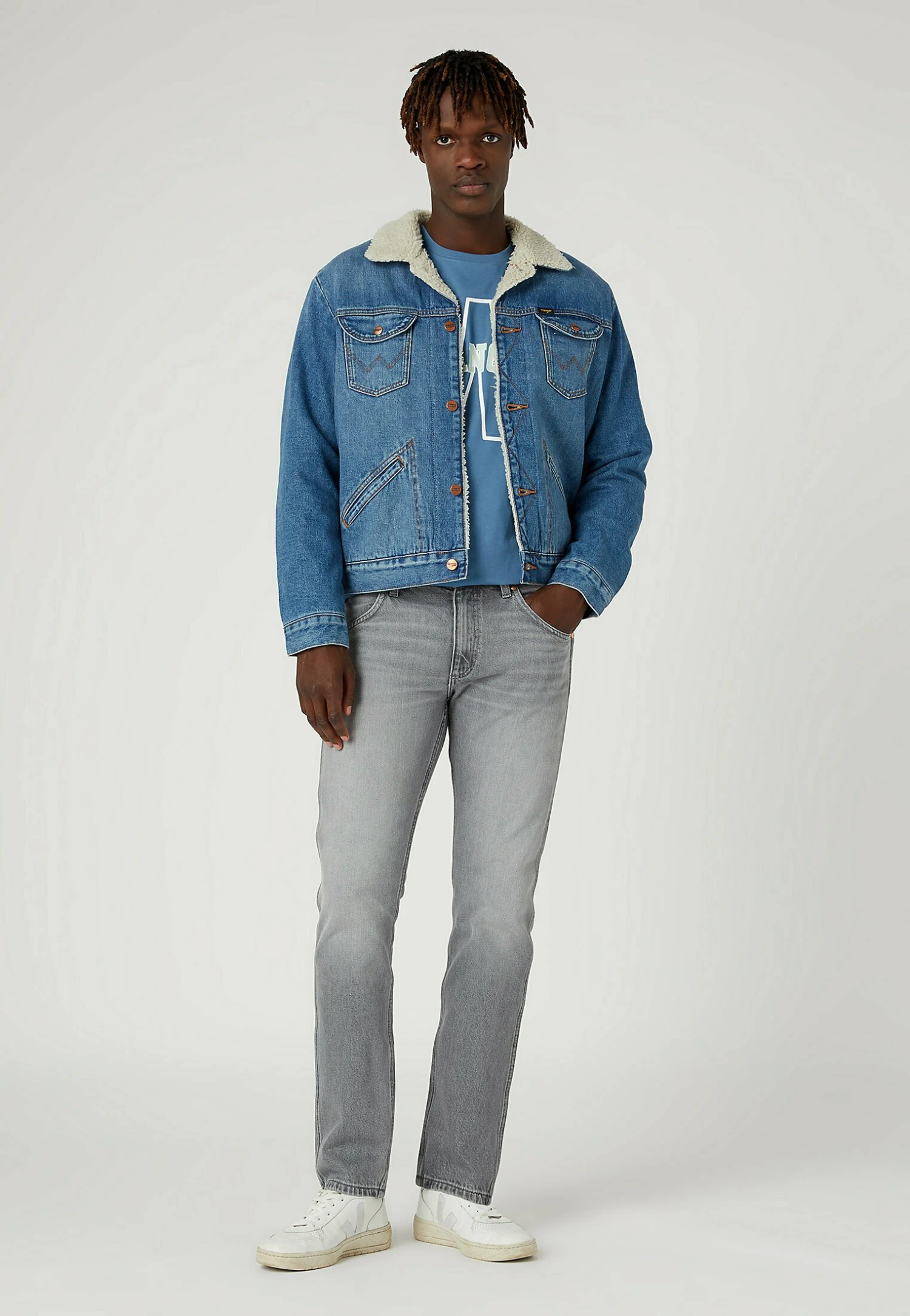 Wrangler GRAPHIC TEE - T-shirt Z Nadrukiem - Captains Blue 2 Wrangler GRAPHIC TEE - T-shirt Z Nadrukiem - Captains Blue - obrazek 2