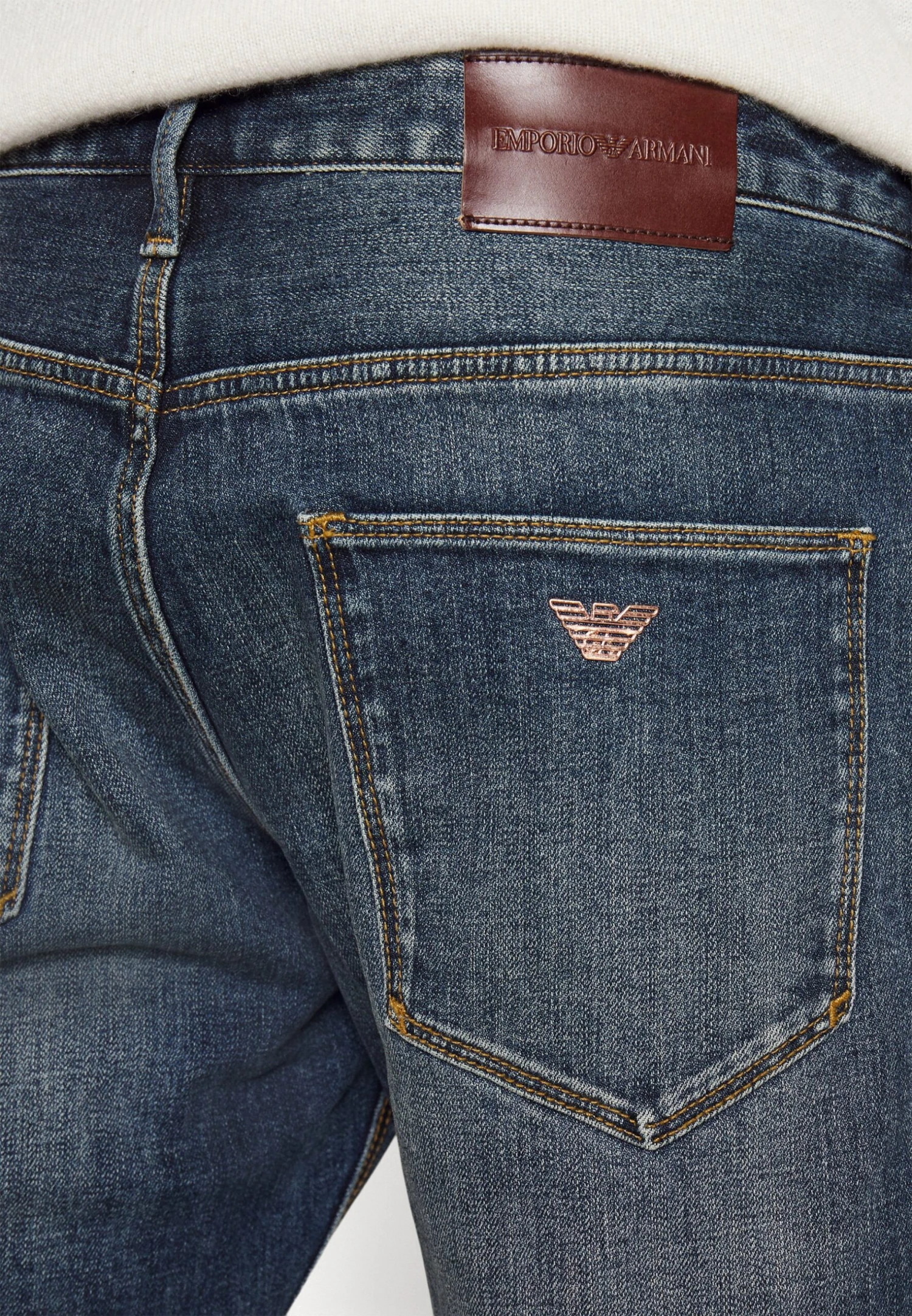 Emporio Armani Jeansy Slim Fit - Denim Blue 5 Emporio Armani Jeansy Slim Fit - Denim Blue - obrazek 5