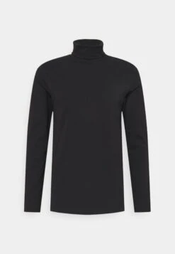 Lindbergh ROLL NECK TEE - Bluzka Z Długim Rękawem - Black