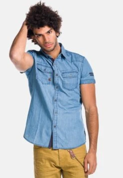 Koroshi SHORT SLEEVE - Koszula - Azul Cl Light Blue -Sklep Odziezowy 99941fc845814d7597fe77b1e8e5be33