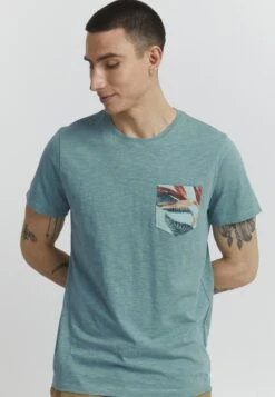 Blend BHTROP - T-shirt Z Nadrukiem - Mineral Blue