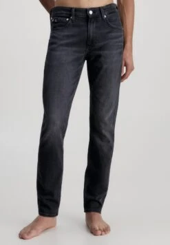 Calvin Klein Jeans SLIM TAPER - Jeansy Straight Leg - Denim Black