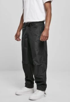 URBAN CLASSICS MOUNTAIN PANTS - Spodnie Materia艂owe - Black