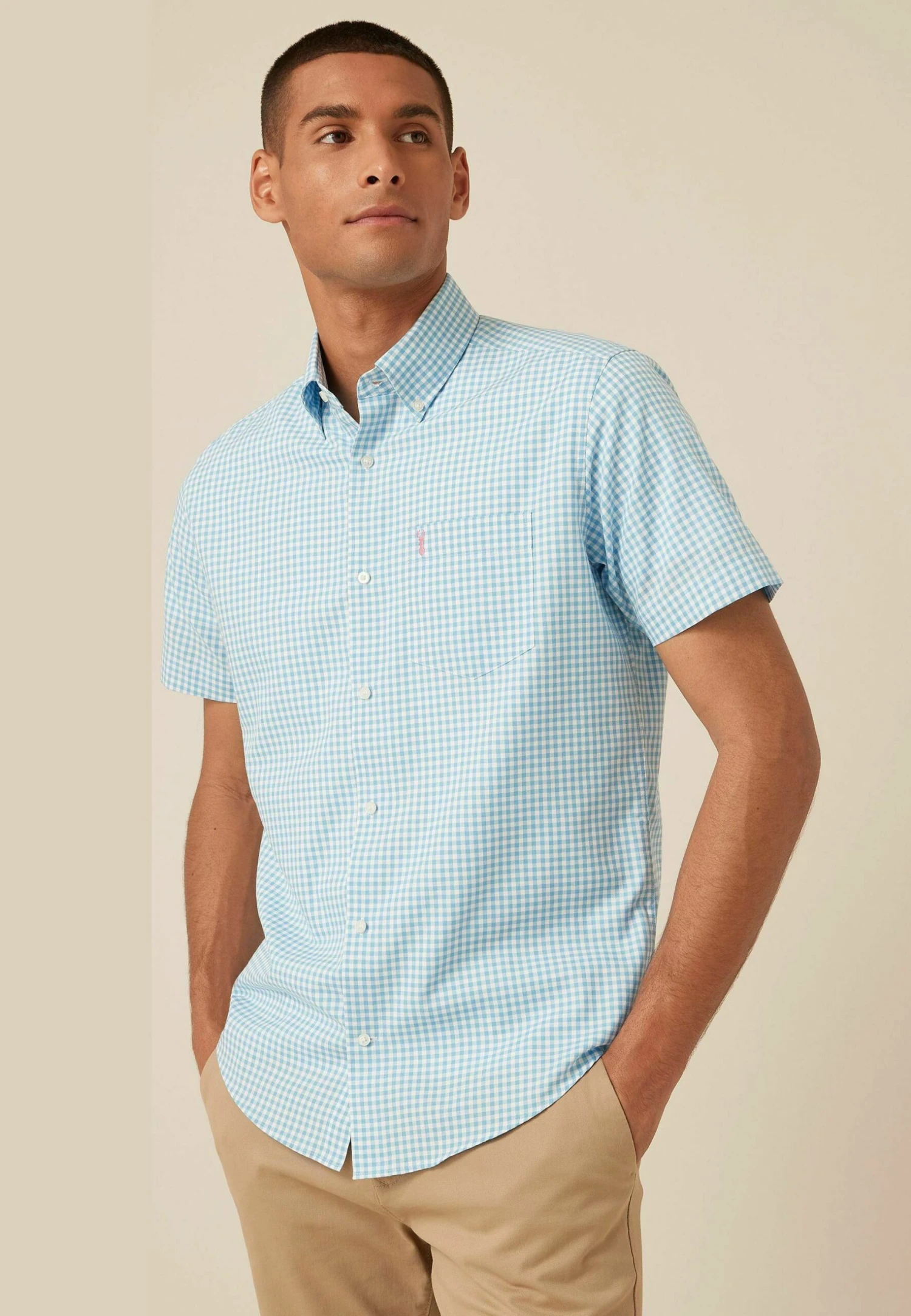 Next EASY IRON BUTTON DOWN OXFORD - Koszula - Bright Blue Gingham 1 Next EASY IRON BUTTON DOWN OXFORD - Koszula - Bright Blue Gingham