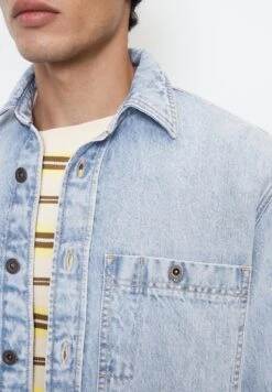 Marc O'Polo AUTHENTIC-RIGID - Koszula - Light Blue Salt'n Pepper Wash -Sklep Odziezowy ba7f5fcad76d4463a07933dee74b4f35