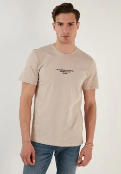 REGULAR FIT - T-shirt Z Nadrukiem - Light Brown -Sklep Odziezowy c3e29a0bb0304feb9e2ee9759e330df2