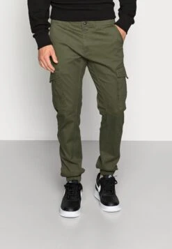 Jack & Jones JJIPAUL JJFLAKE - Bojówki - Olive Night
