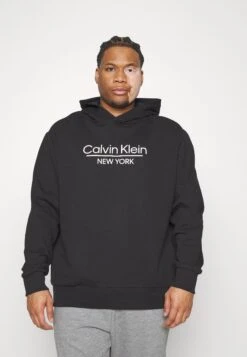 Calvin Klein NEW YORK LOGO HOODIE - Bluza - Black