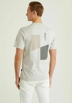 RECO - T-shirt Z Nadrukiem - Light Grey