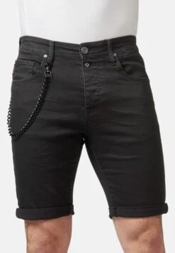 Koroshi LOW RISE - Szorty Jeansowe - Black