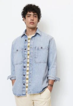 Marc O'Polo AUTHENTIC-RIGID - Koszula - Light Blue Salt'n Pepper Wash