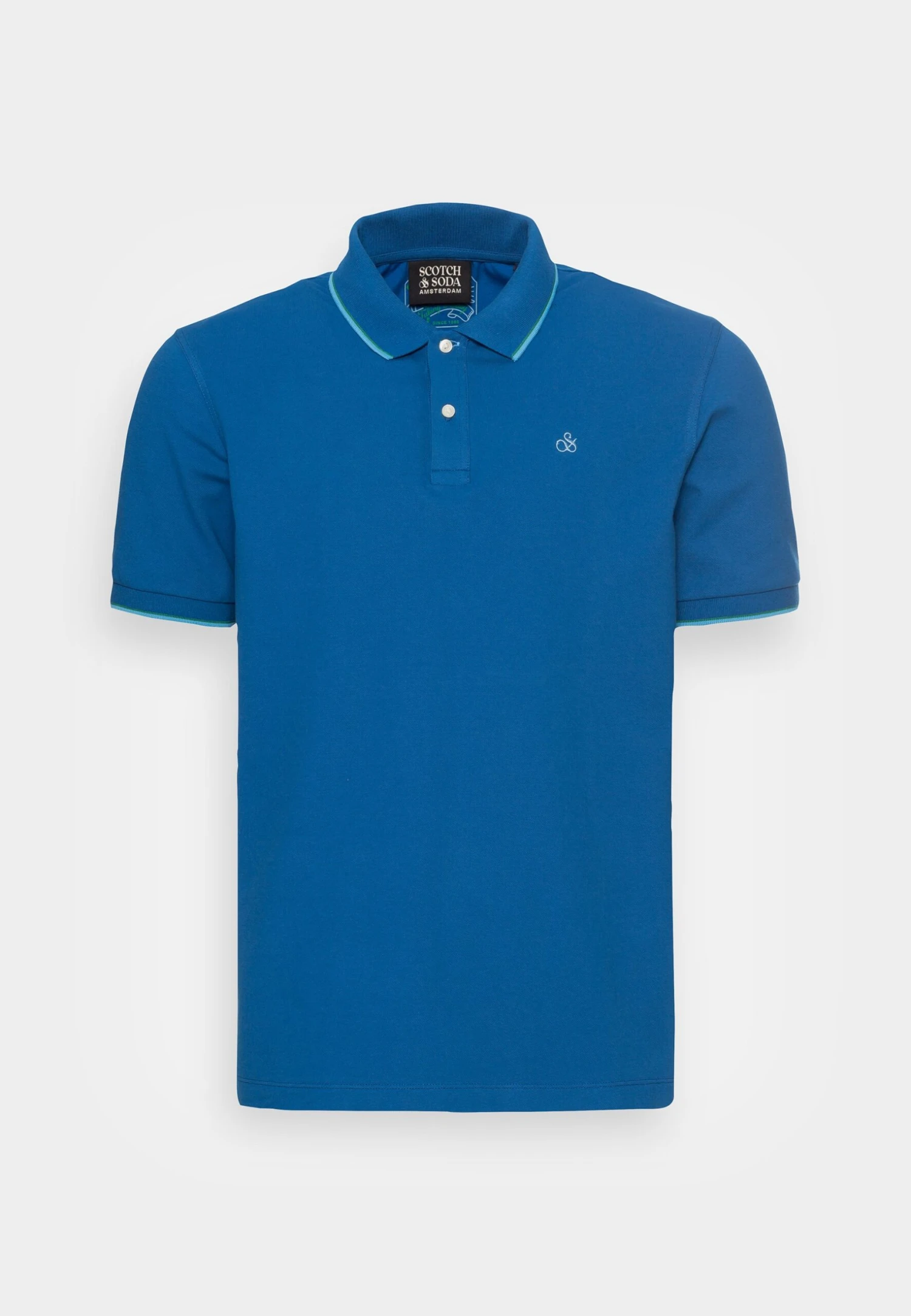 Scotch & Soda CLASSIC WITH TIPPING - Koszulka Polo - Riviera Blue 1 Scotch & Soda CLASSIC WITH TIPPING - Koszulka Polo - Riviera Blue