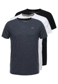 Hollister Co. CREW CHAIN 3 PACK - T-shirt Basic - White -Sklep Odziezowy dbacbcd0dd684d1581ae417ddf8dbc16