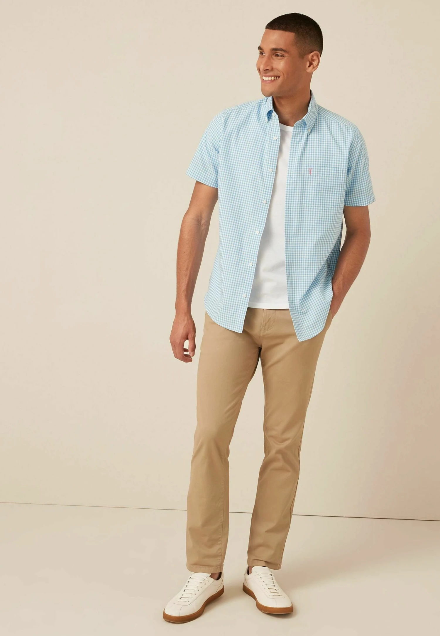 Next EASY IRON BUTTON DOWN OXFORD - Koszula - Bright Blue Gingham 2 Next EASY IRON BUTTON DOWN OXFORD - Koszula - Bright Blue Gingham - obrazek 2