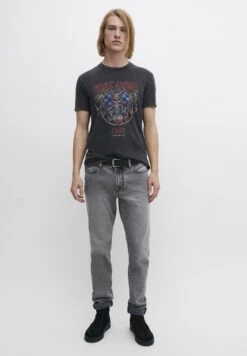 Ikks MIT KONTRASTIERENDEN ZIERNÄHTEN - Jeansy Straight Leg - Grey