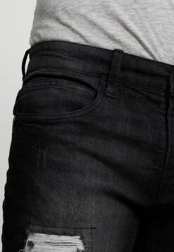 Indicode Jeans KADEN HOLES - Szorty Jeansowe - Black -Sklep Odziezowy f685c7a7ae01462e9276b548b4f191e7