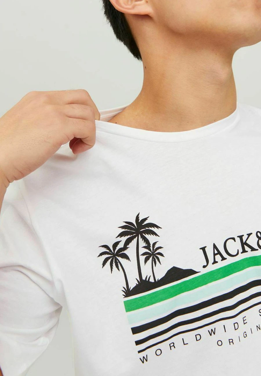 Jack & Jones CREW NECK - T-shirt Z Nadrukiem - Bright White 4 Jack & Jones CREW NECK - T-shirt Z Nadrukiem - Bright White - obrazek 4